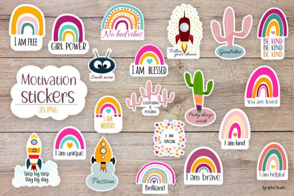 Download Motivation Stickers Bundle, Inspiration - Motivation stickers Collection