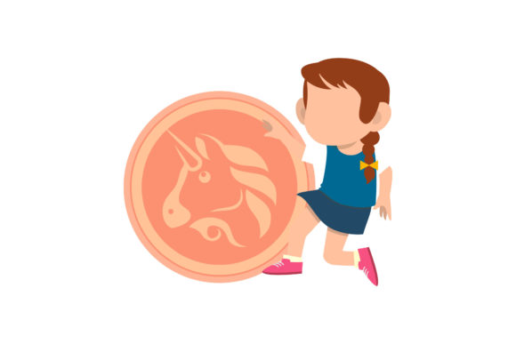 Download Cryptocurrency Uniswap Child Vector - Child vector Collection